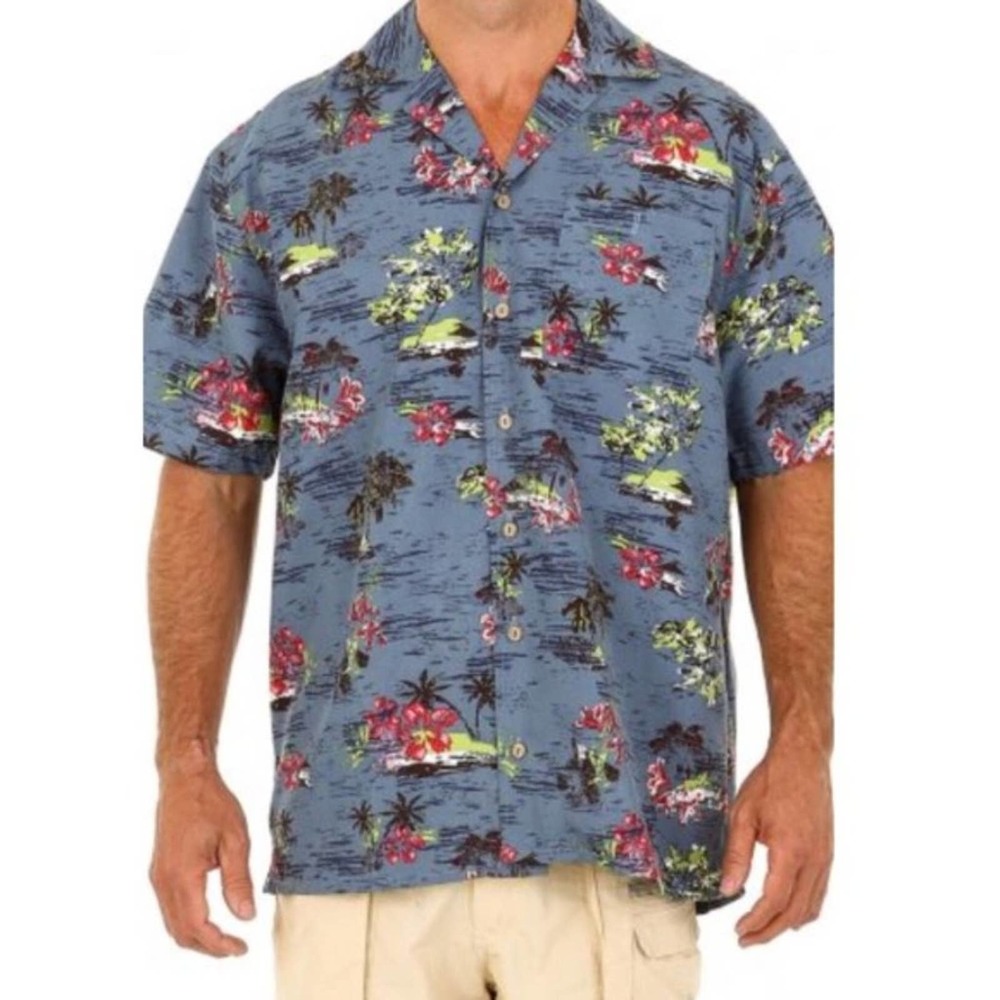 Uzzi Amphibious Gear Hawaiian Button Front Shirt